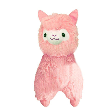 Tollion Cuddly Soft Pink Alpaca Llama Lamb Toy -7'' Stuffed Animal Cushion Plush Doll Valentine Gift New Baby Gift Graduate Gift