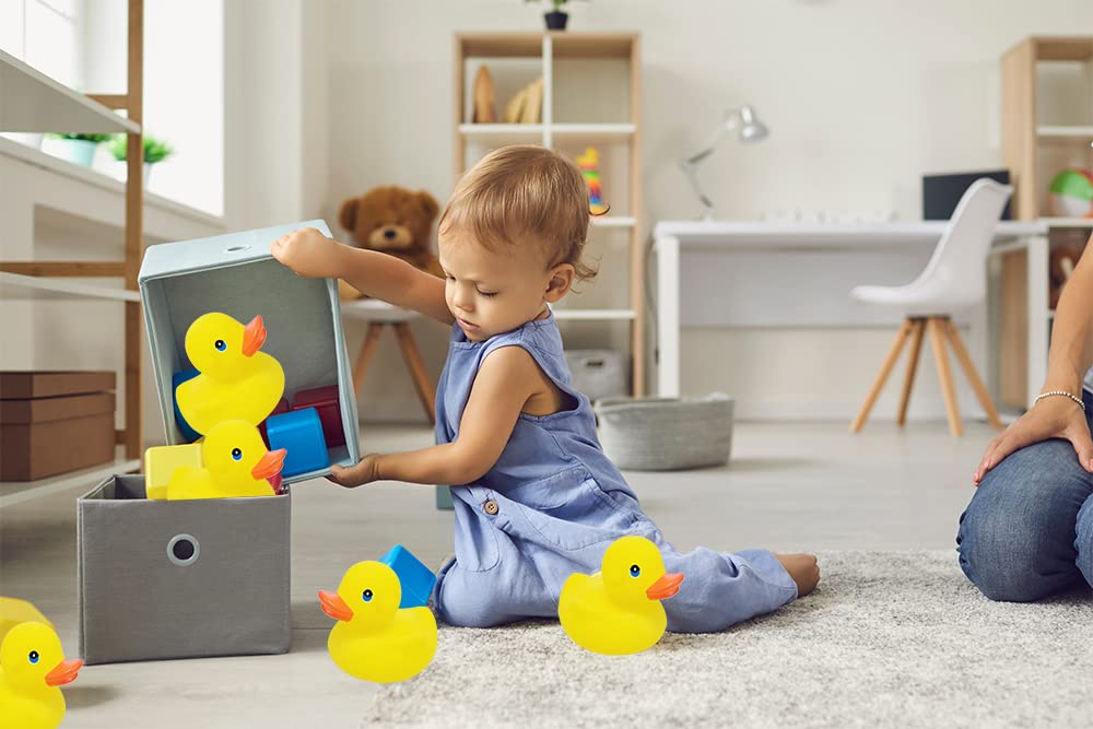 Yellow Rubber Duck Toy Duckies For Kids, Bath Birthday Gifts Baby Showers Classroom Incentives, Summer Beach And Pool Activity,