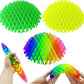 3 Packs Fidget Worm Toy, Desk Fidgets For Adults, 3D Printing Elastic Worm Shaped Ornament Pocket Squeeze Toys, Fidget Sensory T