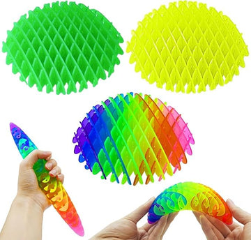 3 Packs Fidget Worm Toy, Desk Fidgets For Adults, 3D Printing Elastic Worm Shaped Ornament Pocket Squeeze Toys, Fidget Sensory T