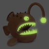 Zhongxin Made Anglerfish Plush Toy - Luminous 12'' Anglerfish Creepy Stuffed Animals, Brown Creepy Sea Life Goosefish Lanternfis