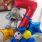 Red 7 Balloon, Number Balloon 40 Inch, Red Party Decorations, 7Th Balloon Number, Red Seven Iron Man Ladybug Spiderman Birthday