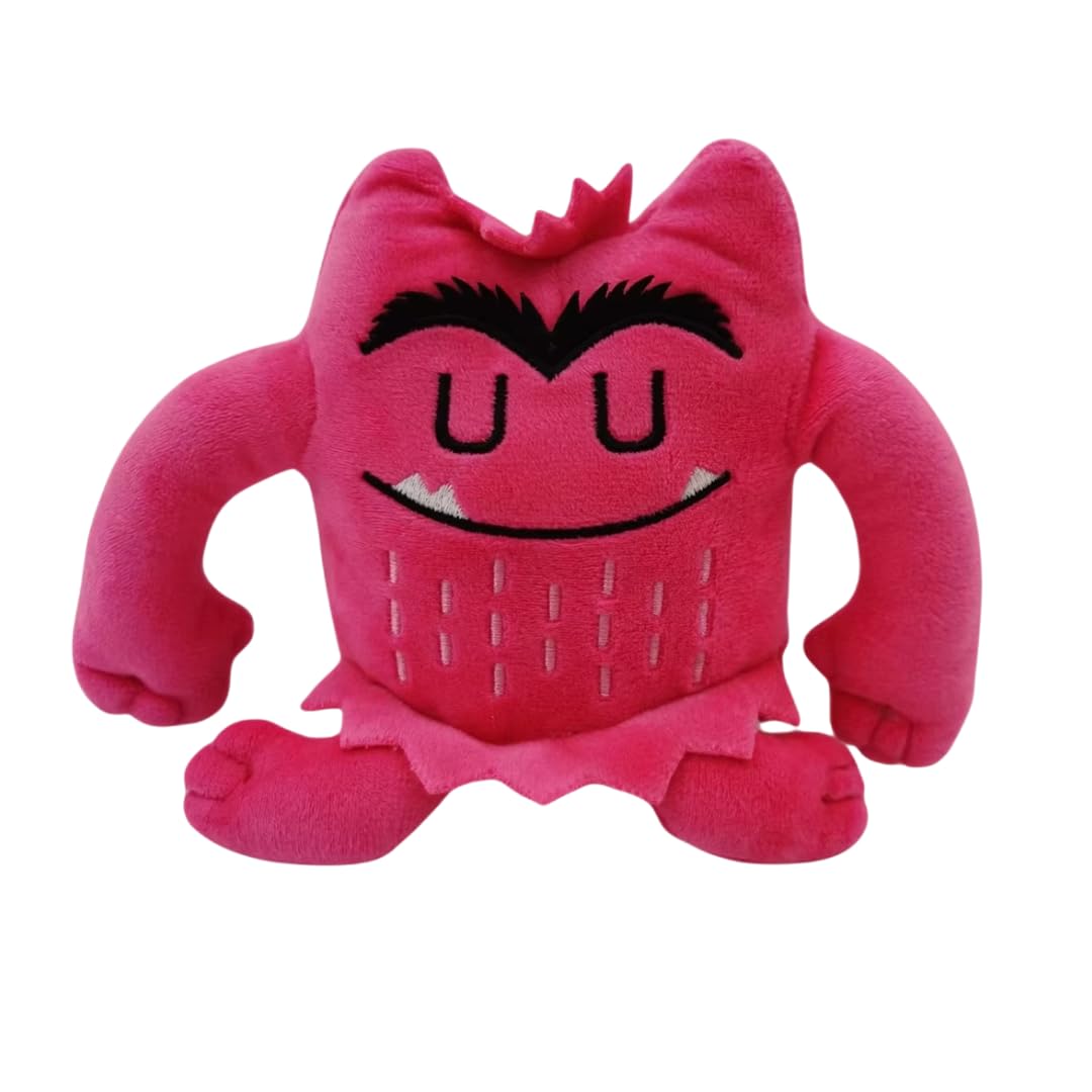Techmax Solution Smiling Pink Monster Plush  Gentle Sensory Stuffed Toy For Encouraging Empathy And Caring Hearts