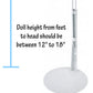 Kaiser Doll Stand 2501 - White Doll Stand For 12'' To 18'' Fashion Dolls And Action Figures