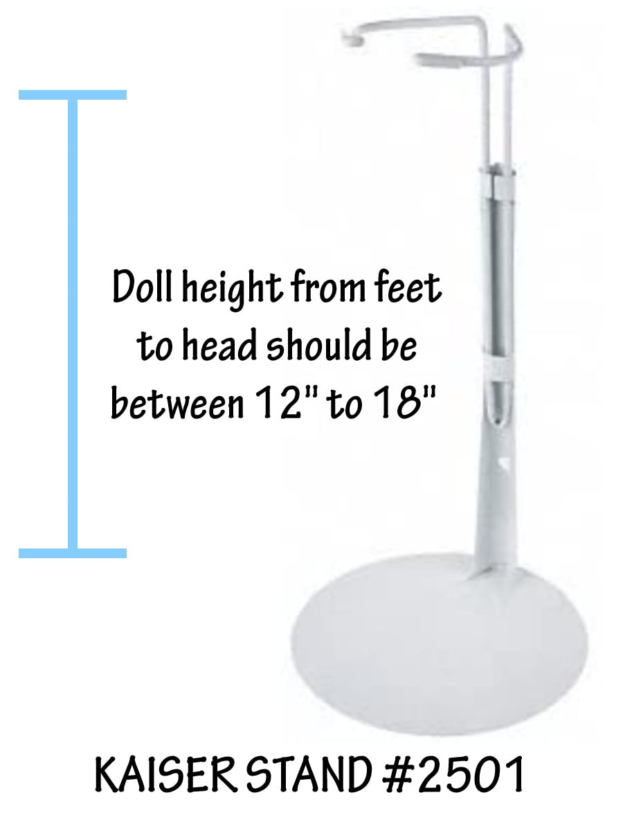 Kaiser Doll Stand 2501 - White Doll Stand For 12'' To 18'' Fashion Dolls And Action Figures