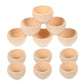Imikeya 12pcs Wooden Bowl Toys Mini Natural Wood Bowls for Diy Crafts Montessori Activities and Home Decor Perfect for Sauces an