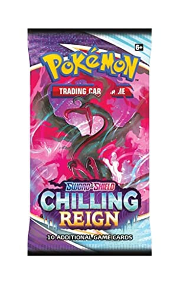 Pok?mon TCG decorative replica blade & Shield Chilling Reign Booster Pack (10 cards)