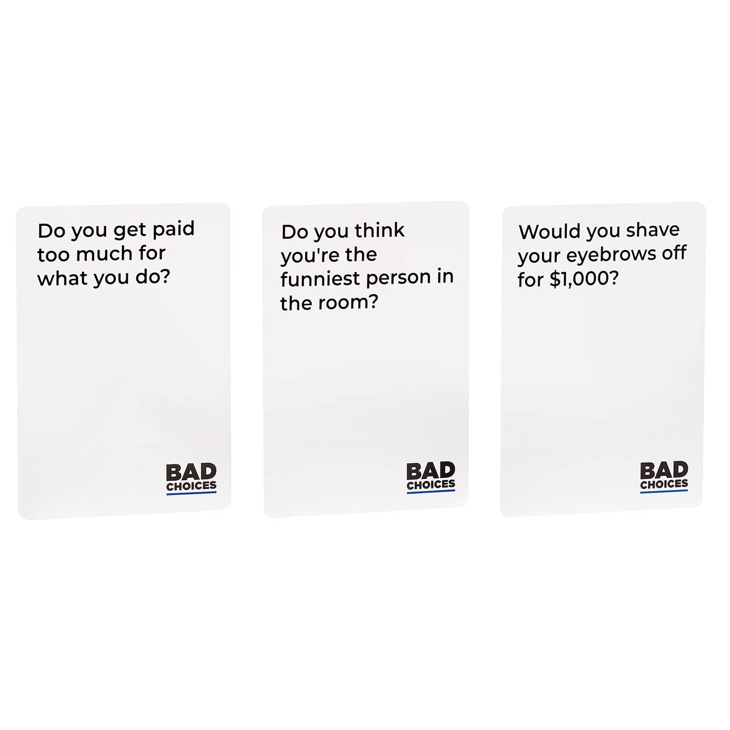 BAD CHOICES Have You Ever? Party Game - Hilarious Adult Card Game for Fun Nights - Black - Model DYE8000