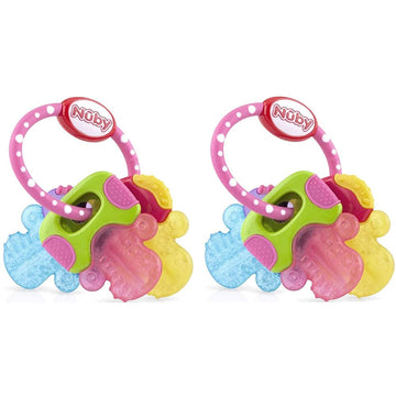 Nuby Ice Gel Teether Keys Blue And Pink
