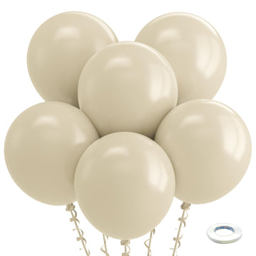 Bezente White Sand Balloons 18 Inch - 30 Pack Large Thick Sand White Balloons Big Round Cream Latex Balloons For Birthday Weddin