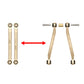 INJORA Brass High Clearance Front 4 Links Set 43g Links Set for SCX24 Gladiator Dodge Power Wagon Axial 1/24 RC Crawler Car, 8PC
