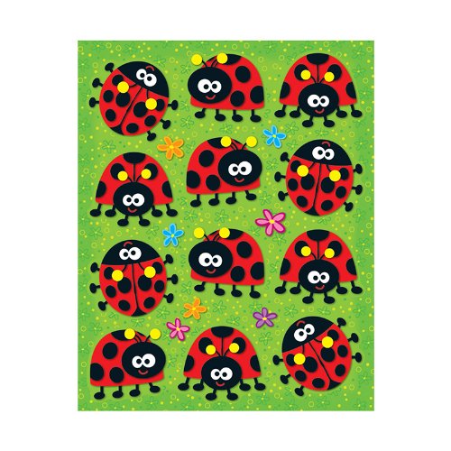 Ladybugs Shape Stickers 72Pk