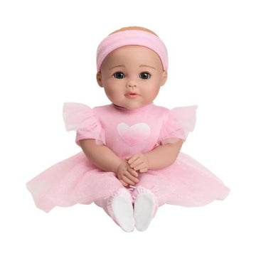 Adora Baby Ballerina Collection, 13'' Baby Doll Set With Pink Dress, Headband And Ballerina Shoes, Made In Soft Vinyl, Fresh Bab