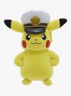 Pokemon Captain Pikachu Plush - 8-Inch Soft Polyester Toy with Hat - Model PKW4689