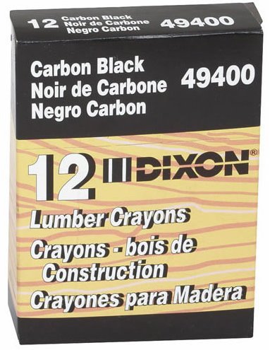 3 Pack Dixon 49400 Industrial Lumber Crayon - Carbon Black - 12 per Package