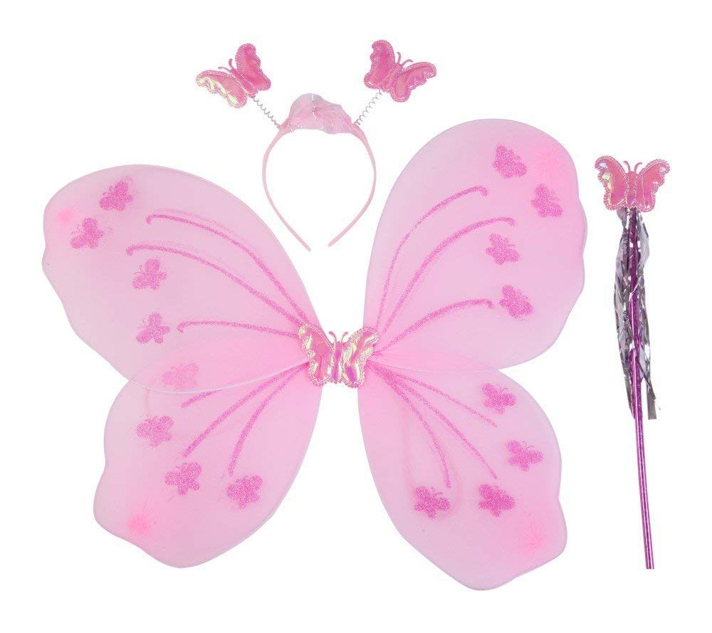 Ak Anolihk Net Fairy Butterfly Wings Costume For Baby Girl (Fba Light Pink Wings)