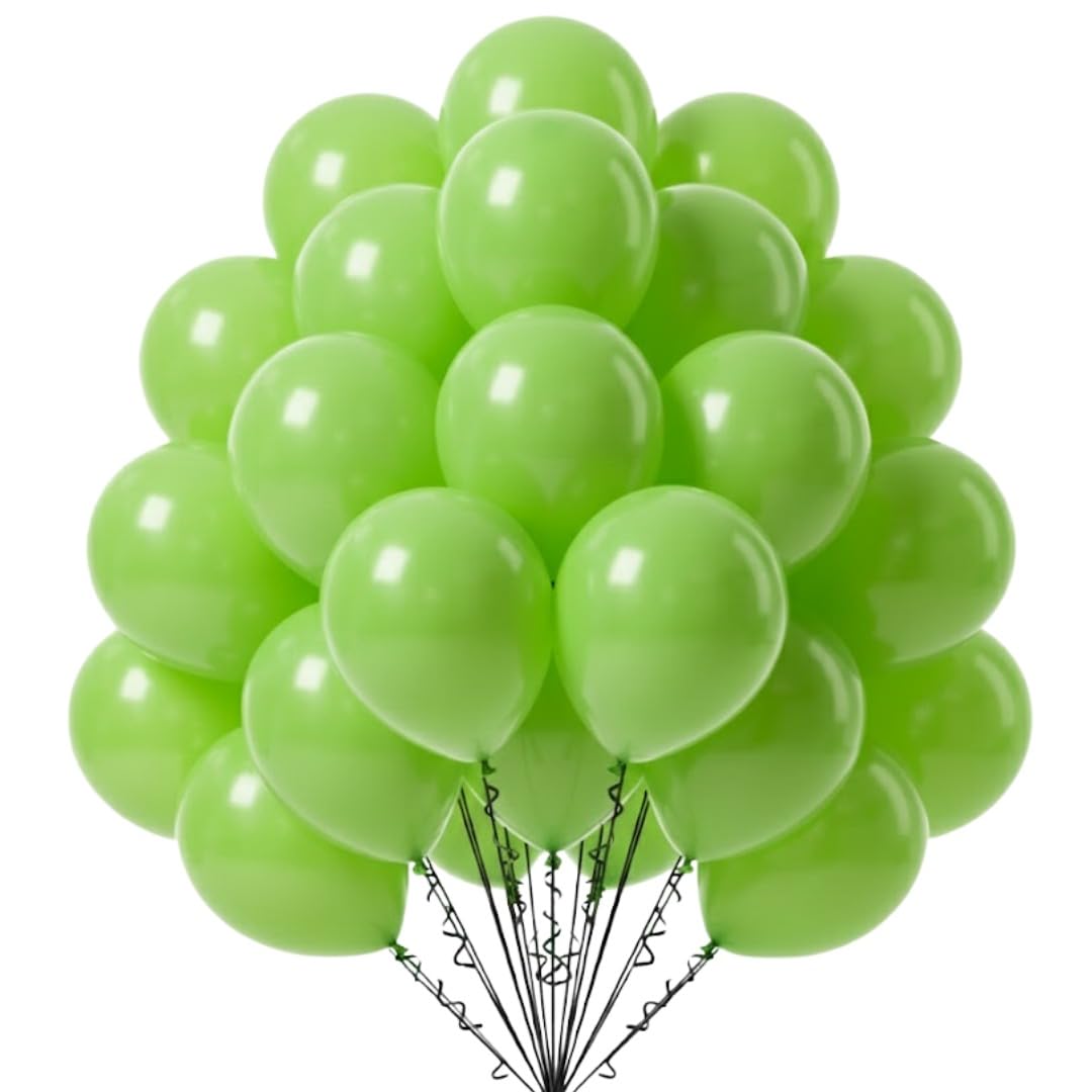 Wanna Party 8 Green Latex Balloon  20ct