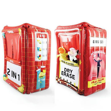 Upper Midland Products Inflatable Puppet Theater And Drive Thru - Puppet Show Theater For Kids With Dry Erase Board - Puppet Sho