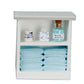 Town Square Miniatures Dolls House Miniature Furniture Small Shelf Unit & L Blue Bathroom Accessories