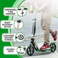 Hudora Scooter For Kids 8 Years And Up & Teens 12 Years And Up, Adult Scooter With Big Wheels, Lightweight Durable All-Aluminum Frame Scooter