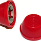 Quadrapoint Hub Caps For Bike/Trikes Compatible With Popular Red Wagon Brand - Fits 3/8 Axle Diameter (Red)
