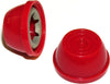 Quadrapoint Hub Caps For Bike/Trikes Compatible With Popular Red Wagon Brand - Fits 3/8 Axle Diameter (Red)