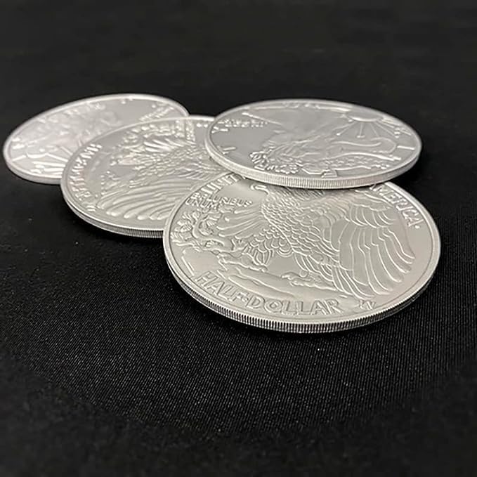 blue-ther Jumbo Walking Liberty Half Dollar (7.3cm) Magic Tricks Coin Appearing Magic for Magicians Close up Street Illusions Pr
