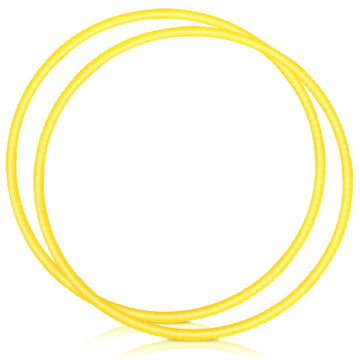 WinnerWhy 2 Pcs Toy Hoop Exercise Hoop Detachable Adjustable Plastic Toy Ring Playground Equipment for School Colored Circles Exercise Ring for Teens Dog Agility Equipment(Yellow 20 Inch)