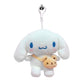 Priming Water Friends Bag Hook Cutie Hello Kitty Friends Character Plush Bag Clip Keychain Backpack Hanger 1Pc 4.7In(5Set)