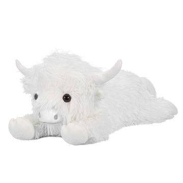 Wdxdsob Highland Cow Stuffed Animal - 18'' White Cows Plush Toy Gift For Kids & Adults, Cattle Decorations Pillows Living Room B