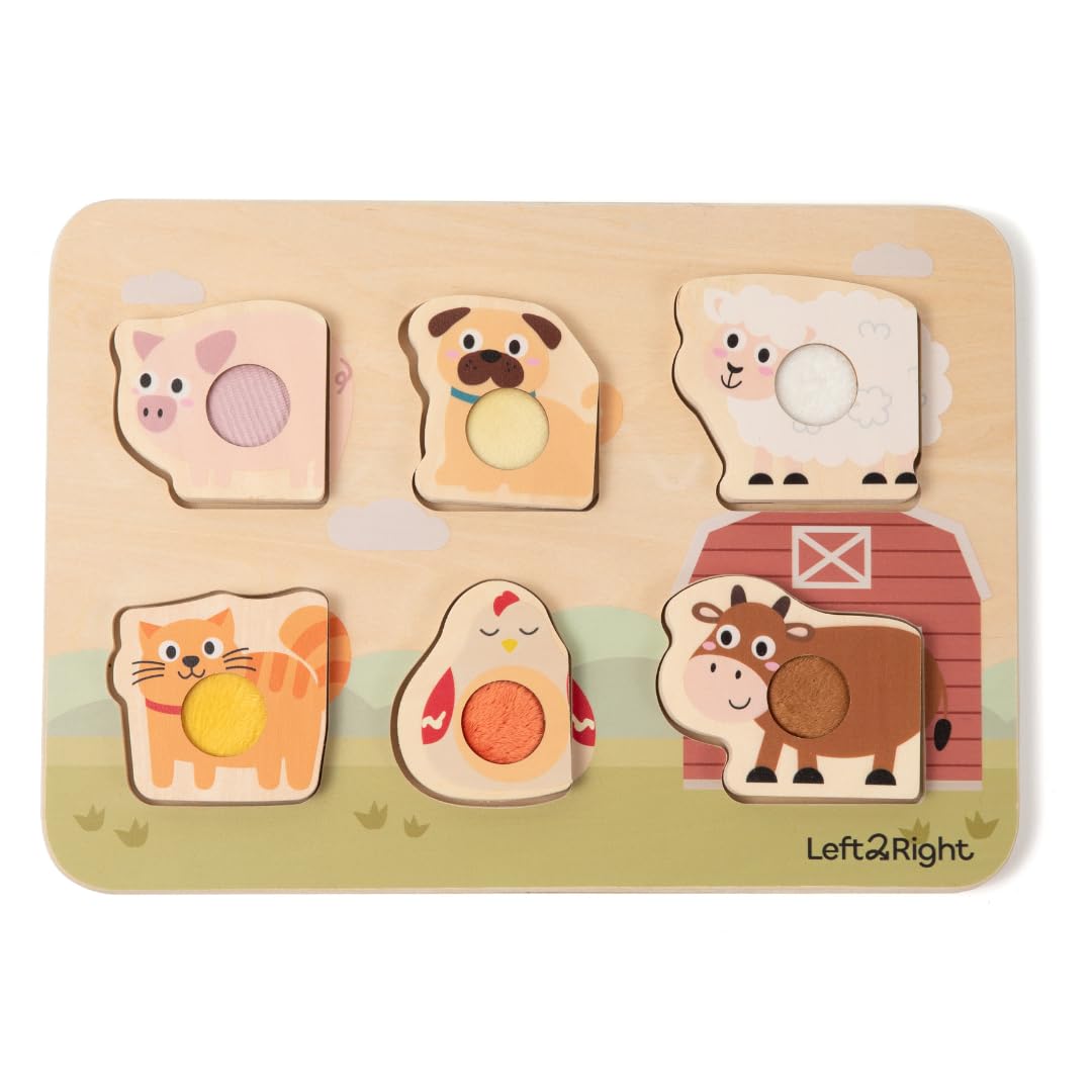 LEFT2RIGHT Wooden Puzzle for Toddlers 1-3 | montessori puzzle for 2 year old boy | Best Educational Puzzle Wooden for Motor Skil