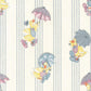 Dollhouse Miniature Wallpaper  Raining Ducks  White  3 pc #MG152D2