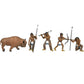 Woodland Scenics SP4444 1.5-Inch Scene Setters Figurine  Natives/Buffalo  5/Pack