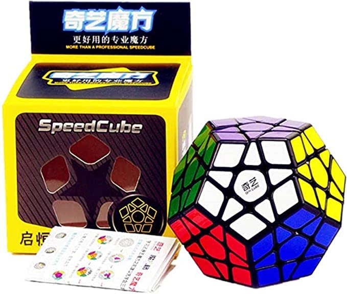 Bokefenuo Qy Megaminx 3X3 Cube Sculpted Black Qy Qiheng Pentagonal Dodecahedron Speed Puzzle Cube Toys For Kids