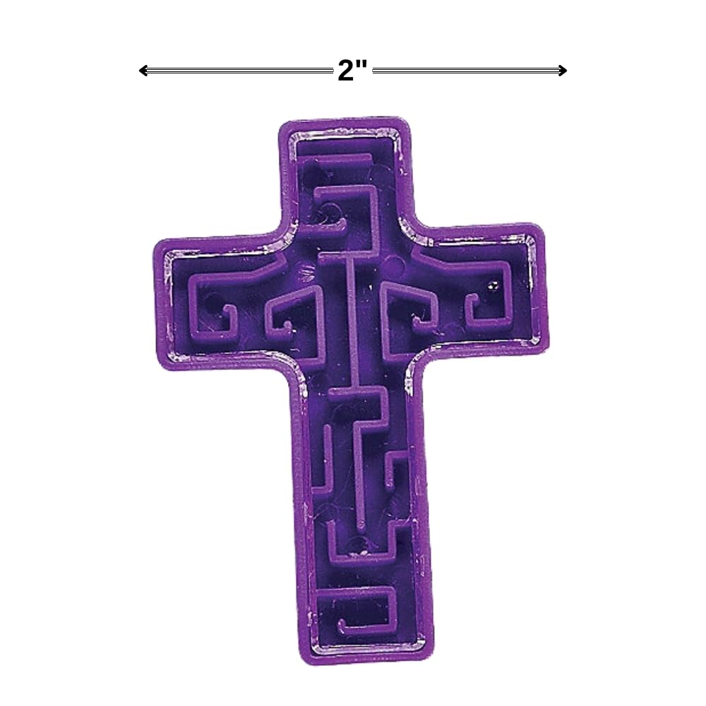 Cross Maze Puzzles (Bulk Set of 72) Religious VBS Novelty Toys and Puzzle Games