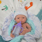 Mire & Mire Reborn Baby Dolls 12'''' Boy Micro Preemie Full Body Silicone Baby Doll Realistic Open Eyes Baby Doll (Blue), Pink