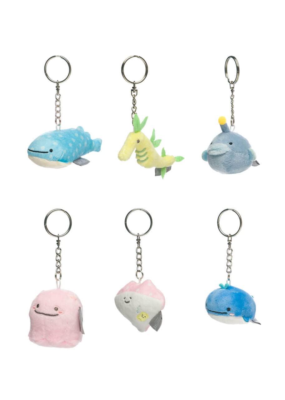 AQI Jinbesan Whale Plush Keychain Blind Box - 1 out of 6 pcs