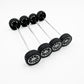 10Pcs Toy Car Wheels Rubber Tire Wheels With Metal Shaft For Rc Car Truck Diy Model Toy Wheel Replacement Accessories (3X35Mm)