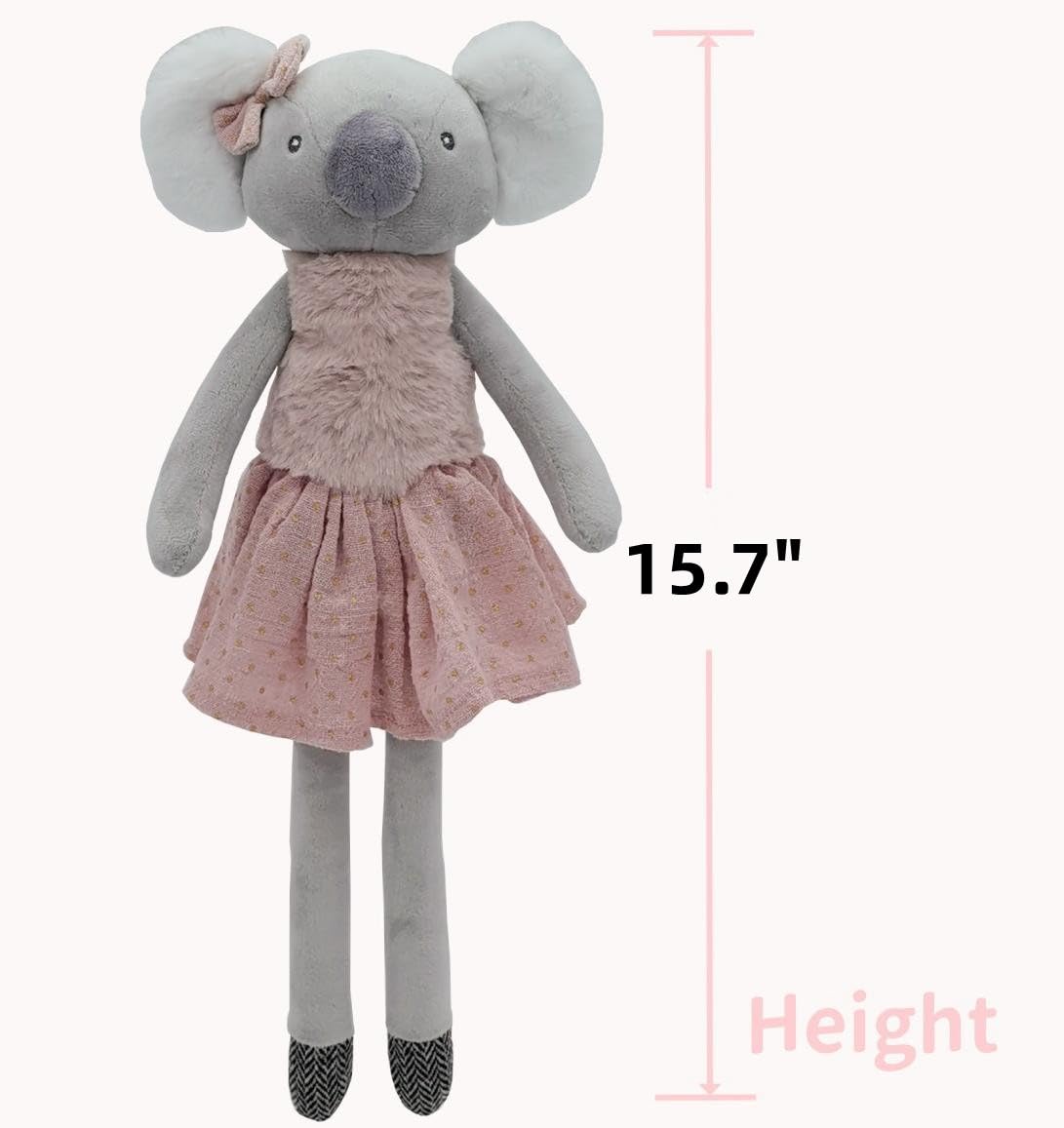 Mikee Fluffie Koala Stuffed Animals For Girls,15.7'' Girl Koala Plushies With Skirt,Cute Stuffed Animal For Girls As