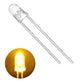 Wizzo (Pack Of 100 Pieces (3Mm) Transparent Yellow Super Bright Led, 3V Dc 2 Pin Light Emitting Diode, Multipurpose, For Science