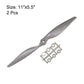 Uxcell Rc Propellers Cw 11X5.5 Inch 2-Vane For Airplane Nylon Gray 2Pcs With Adapter Rings