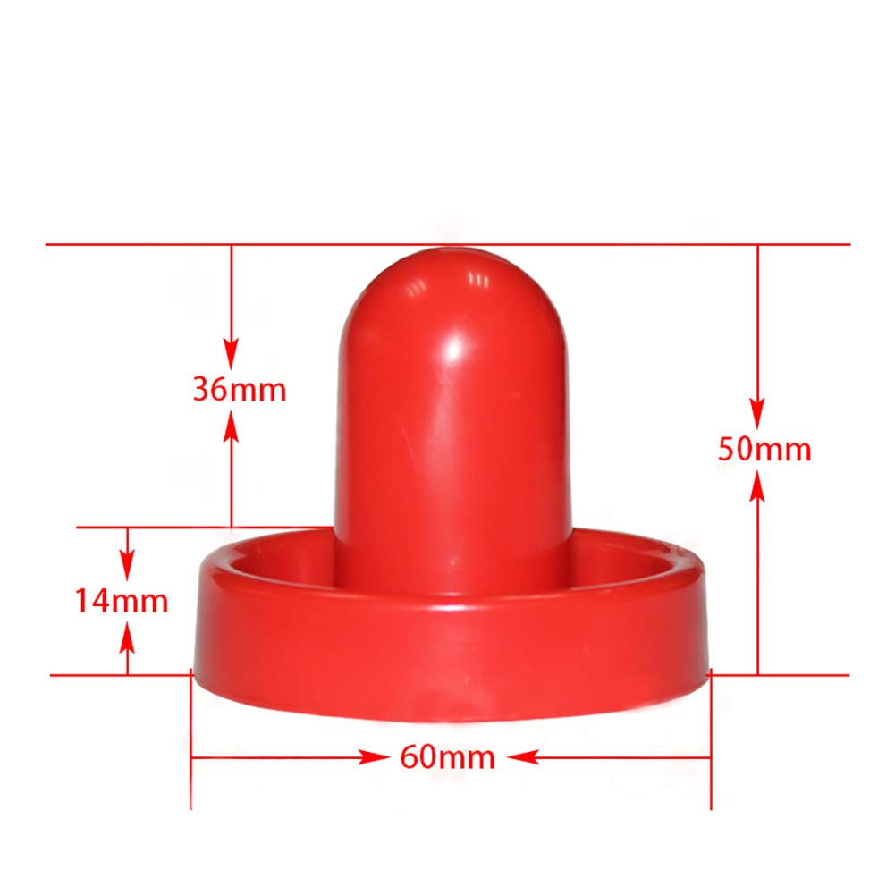 Cchude 2 Pcs Red Air Hockey Pushers And Air Hockey Pucks Great Goal Handles Paddles Replacement Accessories For Game Tables