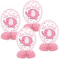 Unique Baby Shower Elephant Honeycomb Decorations, 6, Pink