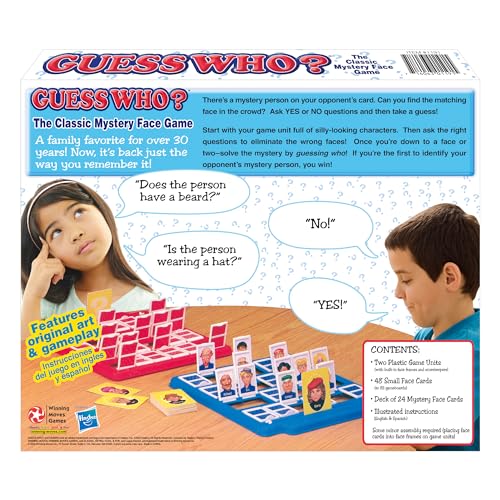 Winning Moves Guess Who? Board Game - Classic Mystery Game for 2 Players, Ages 6+, Multicolor, Model 1191