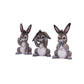 Nemesis Now Three Wise See No Evil Hear No Evil Speak No Evil Figurines, Adorable Hand-Painted Resin Collectibles And Gift - Donkeys
