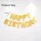Happy Birthday Balloon Banner 40 Inch 30 Balloon Number 16 Inch Happy Birthday Letters Balloons Gold Foil Mylar Balloons For Wom