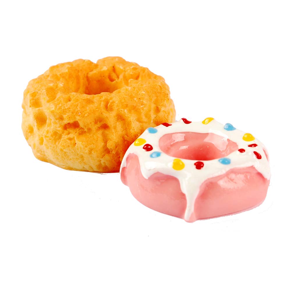 Nwfashion 112Pcs Miniature Decor Dessert Pastry Toy Food Cake Topper Scrapbooking Shoe Decoration Charms(Donuts)