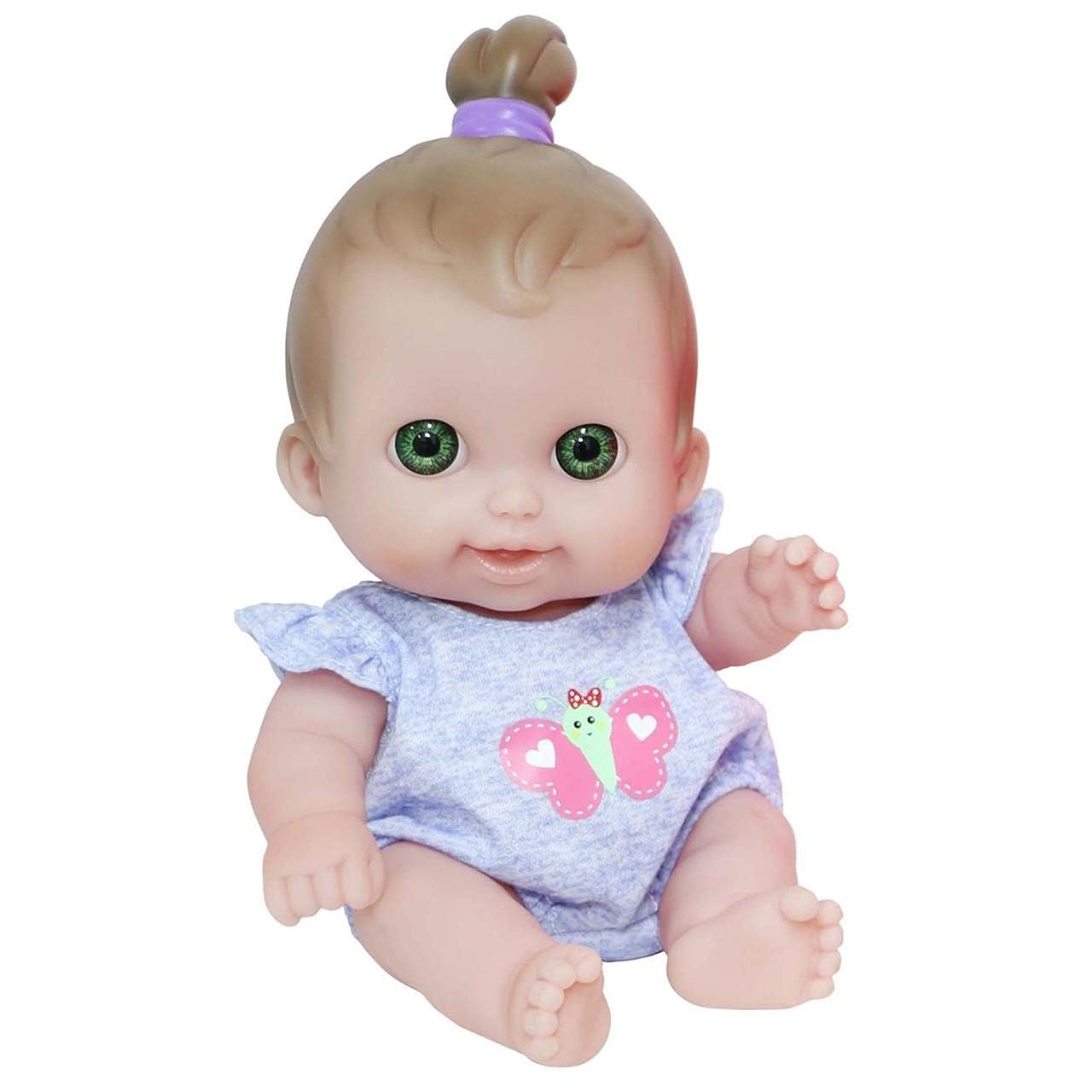 Jc Toys Lil Cutesies 9'' All Vinyl Baby Doll Bed Time Gift Set | Posable And Washable | Removable Outfit | Rocking Crib And Bed