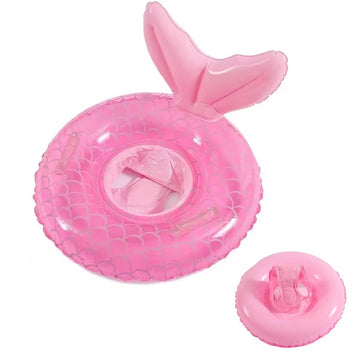 New Baby Swimming Pool Floats For Toddler Kids 0-8 Years Under 44Lb, Inflatable Swim Ring Water Raft With Seat And Handle For Summer Beach Outdoor Children Infant Bath Toys (Pink Mermaid 2)