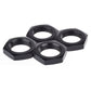 LAFEINA 4PCS 17mm Aluminum Wheel Hex Hub Nut for 1/8 RC Model Car Upgraded Parts (Black)